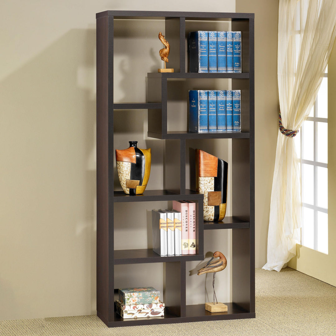 Coaster Furniture 800264 Theo 71-inch 7-shelf Bookshelf Cappuccino