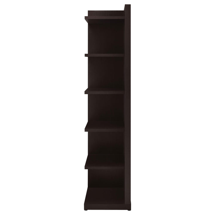 Coaster Furniture 800270 Alder 71-inch 6-shelf Corner Bookcase Cappuccino