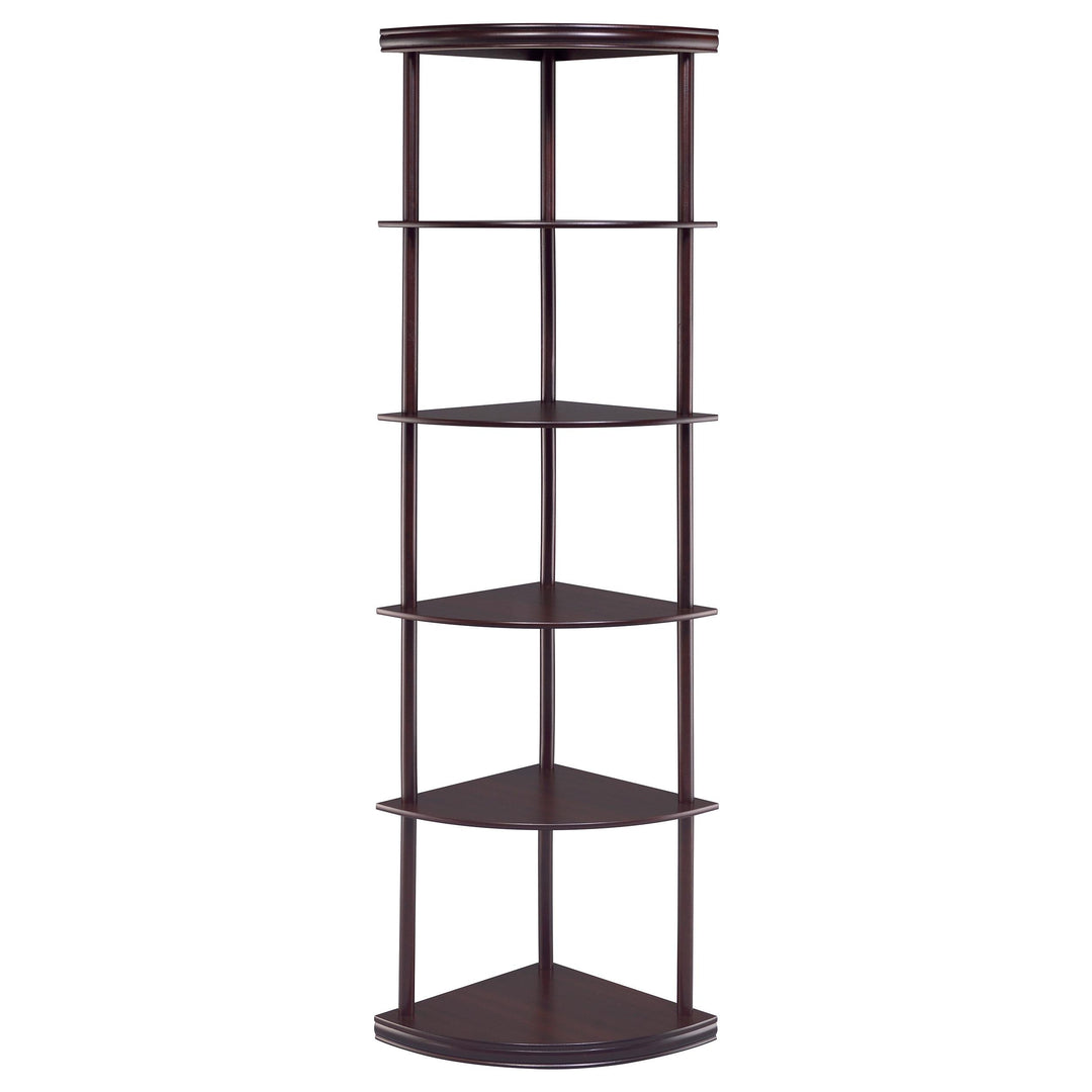 Coaster Furniture 800279 Bonwick 72-inch 5-shelf Corner Bookshelf Cappuccino