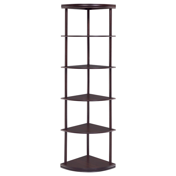 Coaster Furniture 800279 Bonwick 72-inch 5-shelf Corner Bookshelf Cappuccino