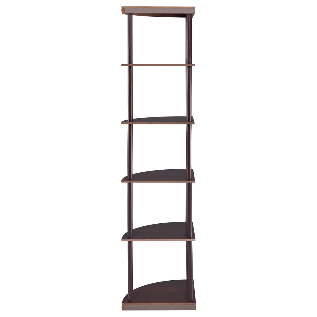 Coaster Furniture 800279 Bonwick 72-inch 5-shelf Corner Bookshelf Cappuccino