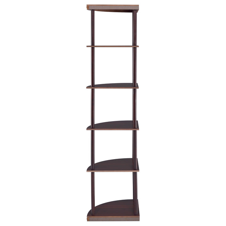 Coaster Furniture 800279 Bonwick 72-inch 5-shelf Corner Bookshelf Cappuccino