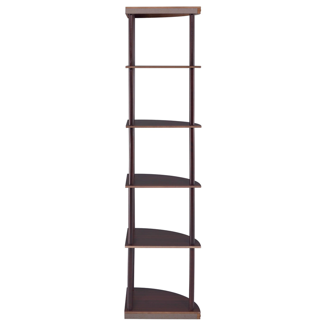 Coaster Furniture 800279 Bonwick 72-inch 5-shelf Corner Bookshelf Cappuccino
