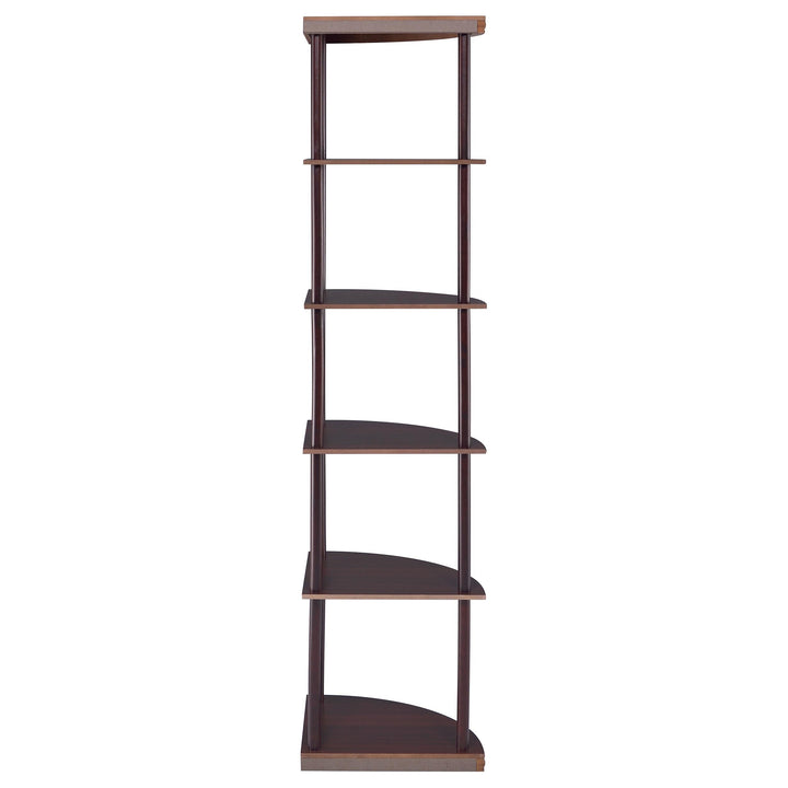 Coaster Furniture 800279 Bonwick 72-inch 5-shelf Corner Bookshelf Cappuccino