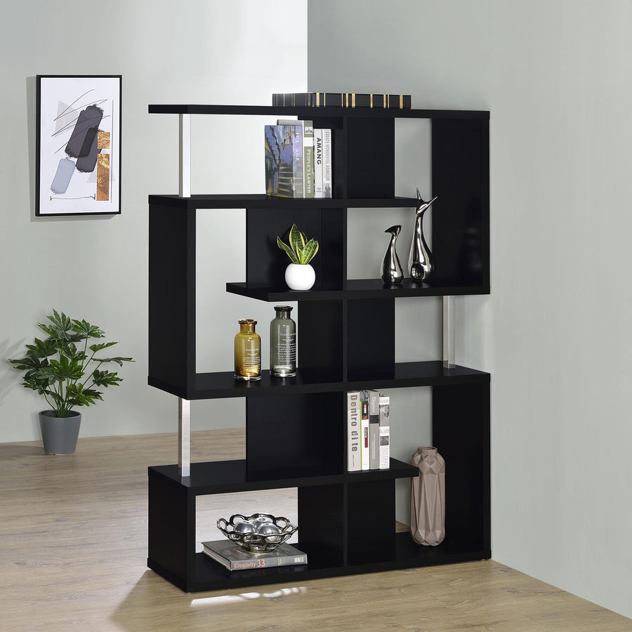 Coaster Furniture 800309 Hoover 63-inch 5-shelf Bookshelf Black