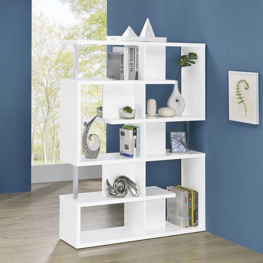 Coaster Furniture 800310 Hoover 63-inch 5-shelf Bookshelf White
