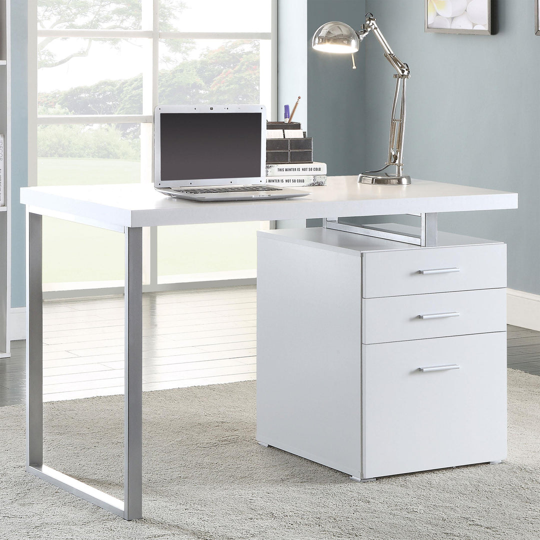Coaster Furniture 800325 Brennan 47-inch 3-drawer Office Computer Desk White