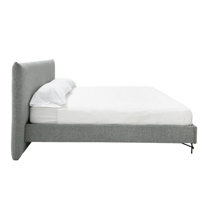 Aria  Italian Modern Grey Fabric Bed