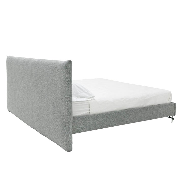 Aria  Italian Modern Grey Fabric Bed