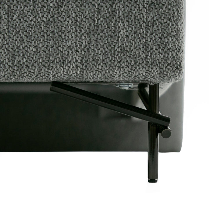 Aria  Italian Modern Grey Fabric Bed