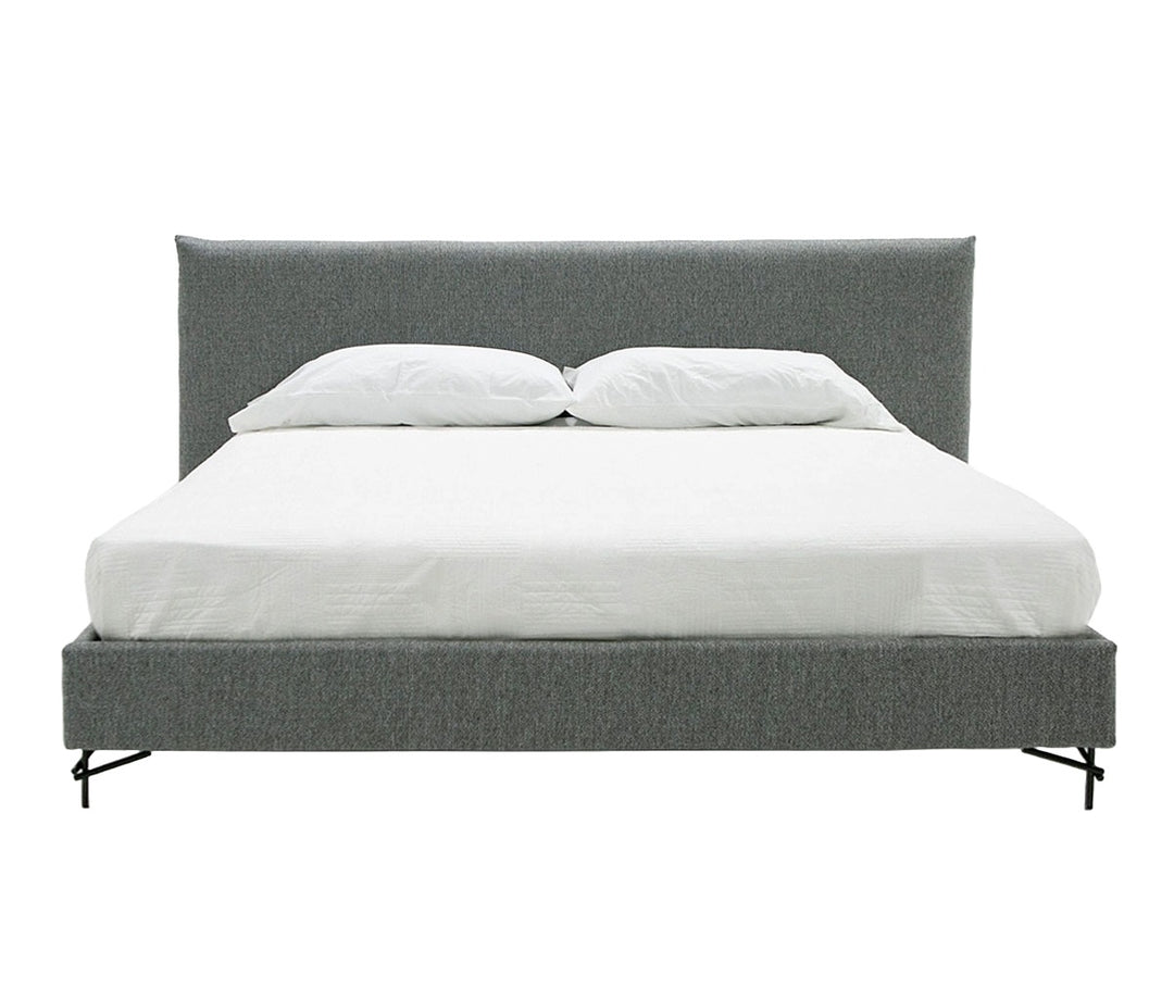 Aria  Italian Modern Grey Fabric Bed