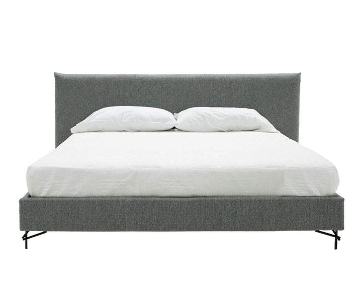 Aria  Italian Modern Grey Fabric Bed