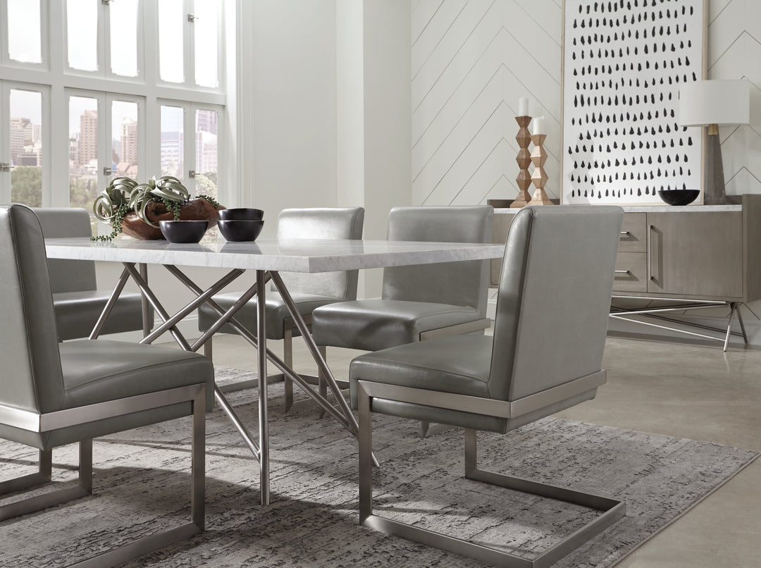 Modus Furniture 3N2560 Coral Marble Rectangular Dining Table