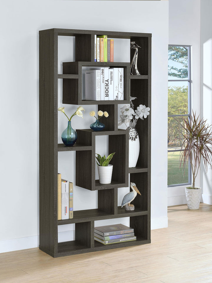 Coaster Furniture 800512 Corey 71-inch 8-shelf Bookshelf Weathered Grey