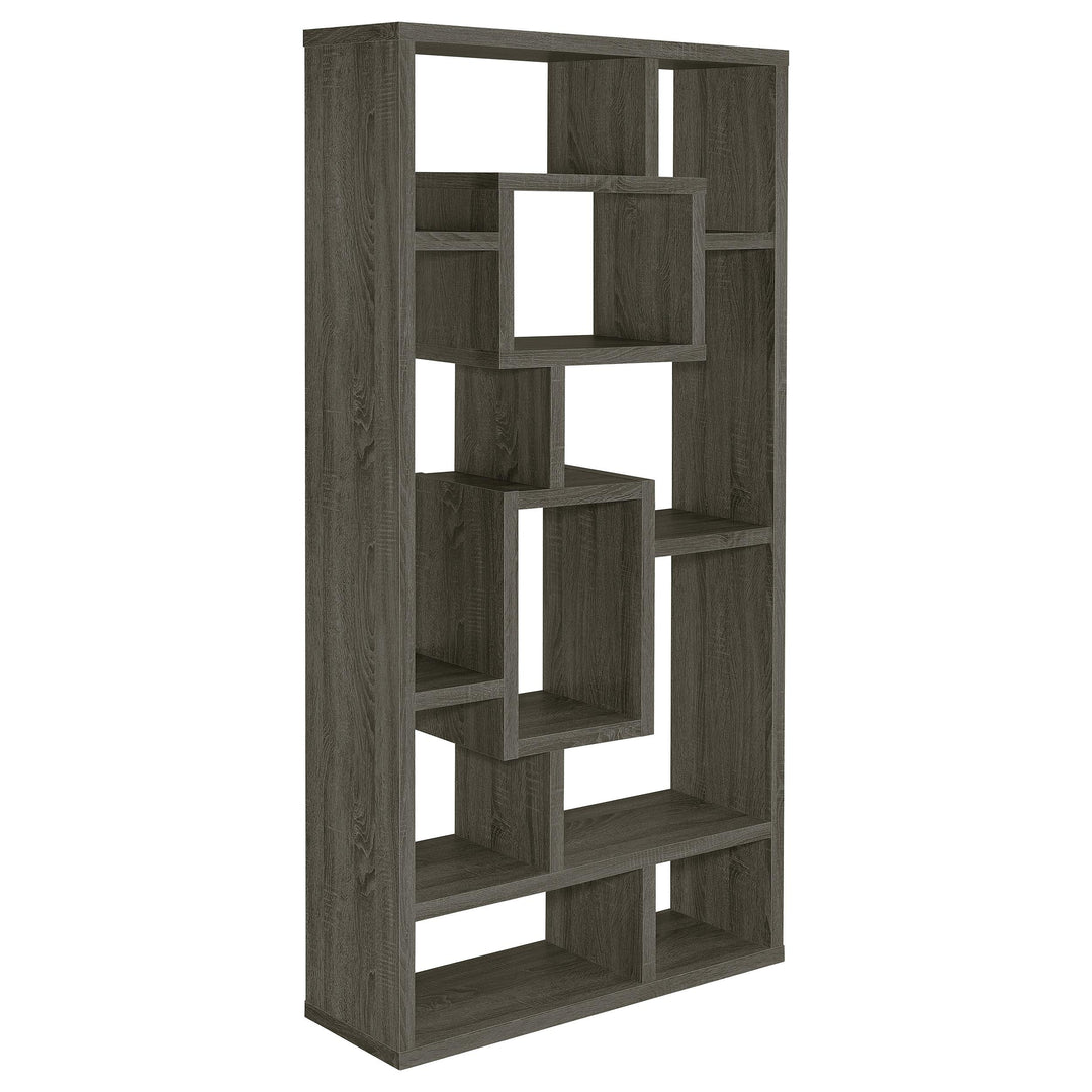 Coaster Furniture 800512 Corey 71-inch 8-shelf Bookshelf Weathered Grey