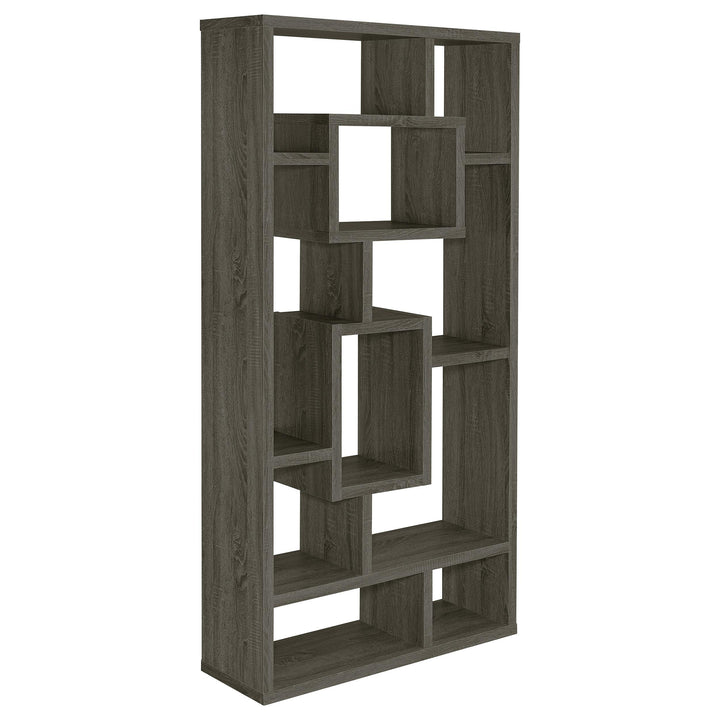Coaster Furniture 800512 Corey 71-inch 8-shelf Bookshelf Weathered Grey