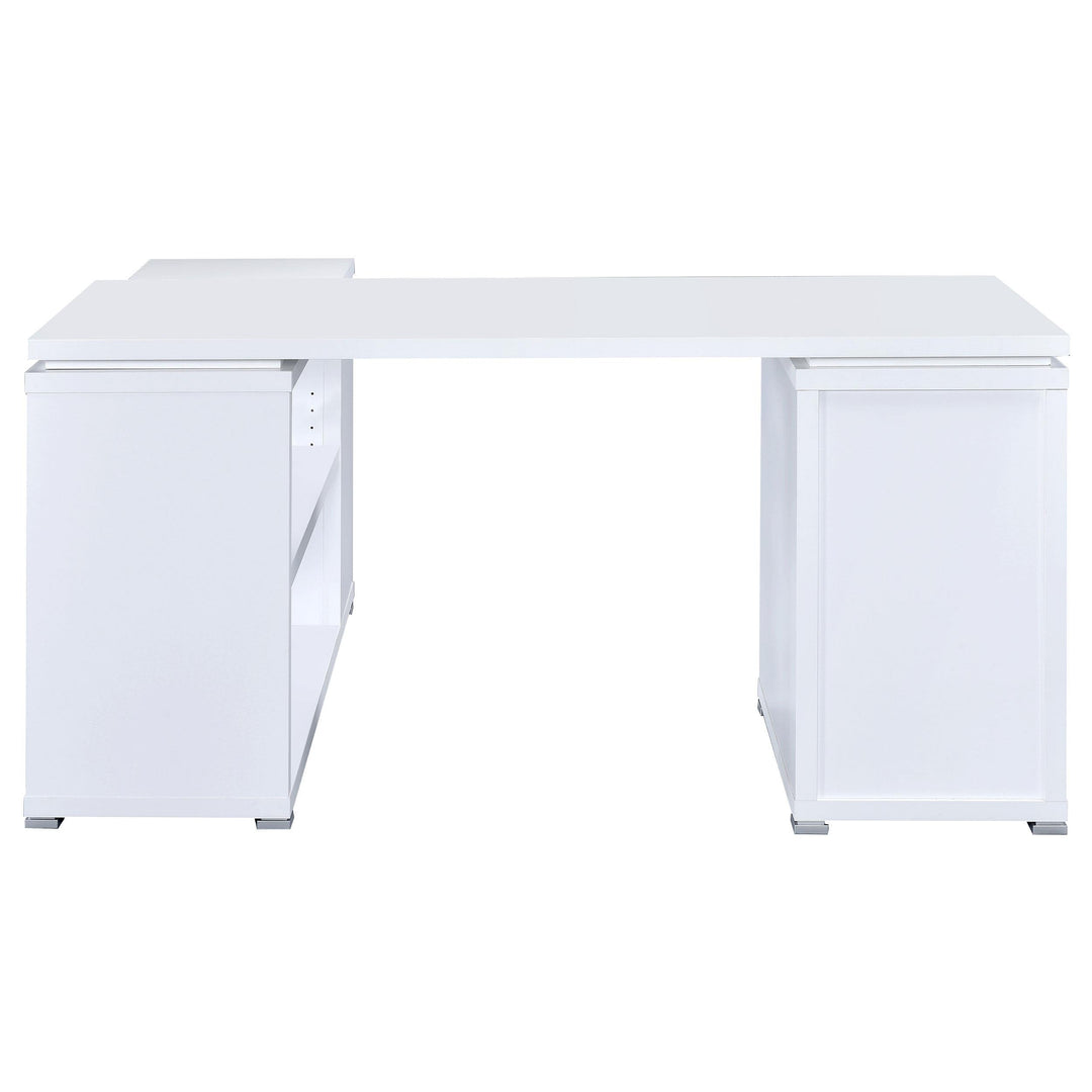 Coaster Furniture 800516 Yvette 60-inch 3-drawer L-Shape Computer Desk White