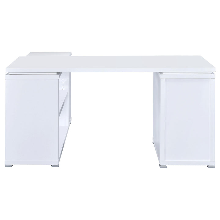 Coaster Furniture 800516 Yvette 60-inch 3-drawer L-Shape Computer Desk White