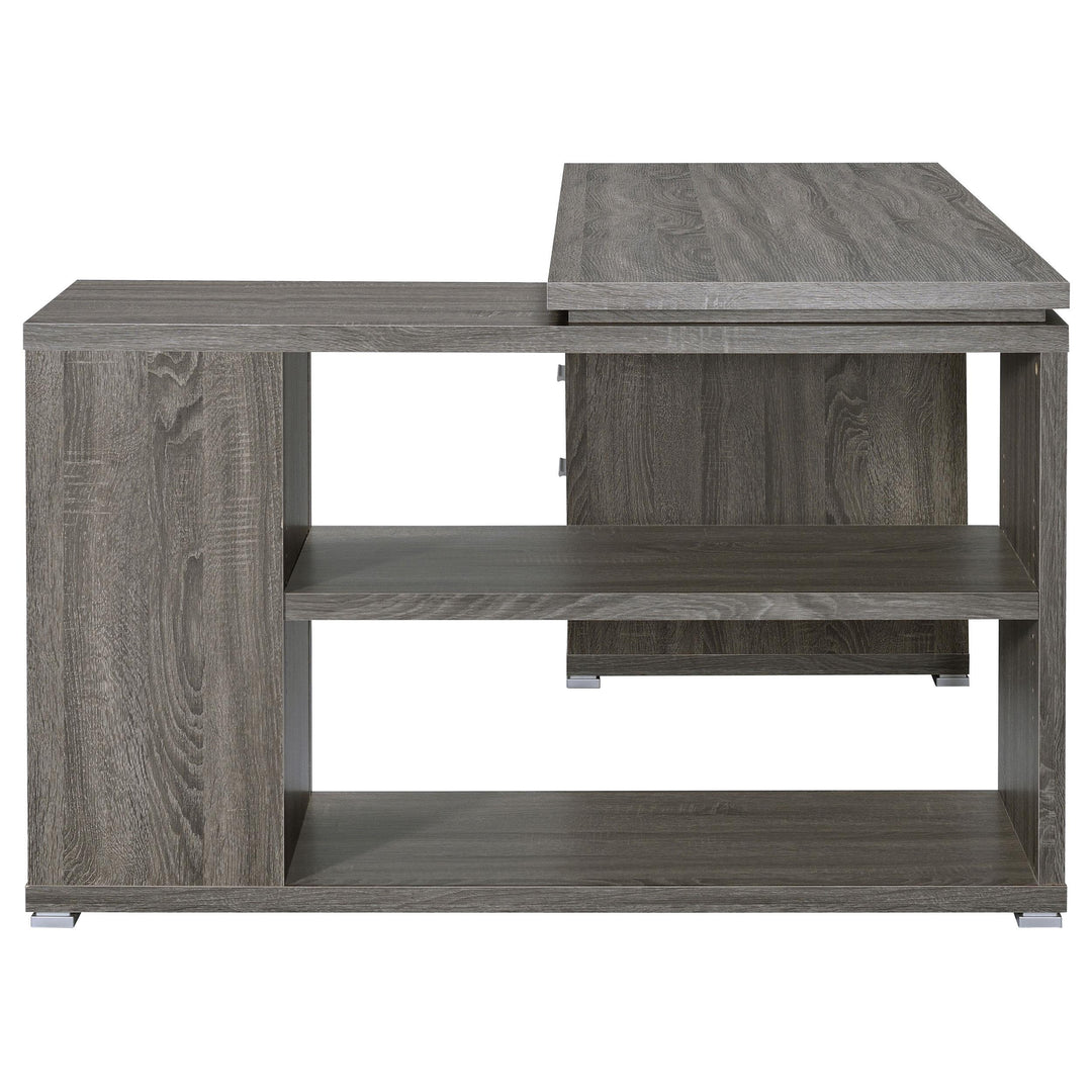 Coaster Furniture 800518 Yvette 60-inch 3-drawer L-Shape Computer Desk Weathered Grey