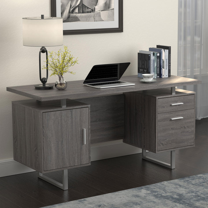 Coaster Furniture 800521 Lawtey 60-inch 2-drawer Office Computer Desk Weathered Grey