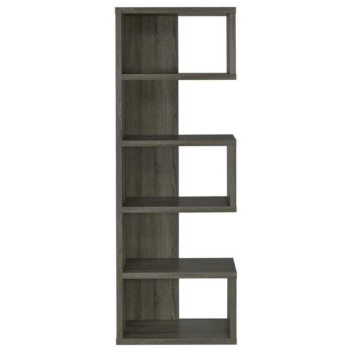 Coaster Furniture 800552 Joey 71-inch 5-shelf Bookshelf Weathered Grey