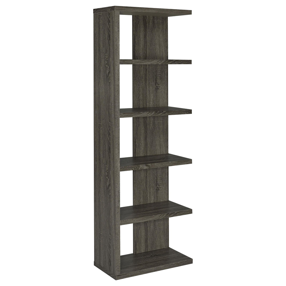 Coaster Furniture 800553 Harrison 71-inch 5-shelf Bookshelf Weathered Grey