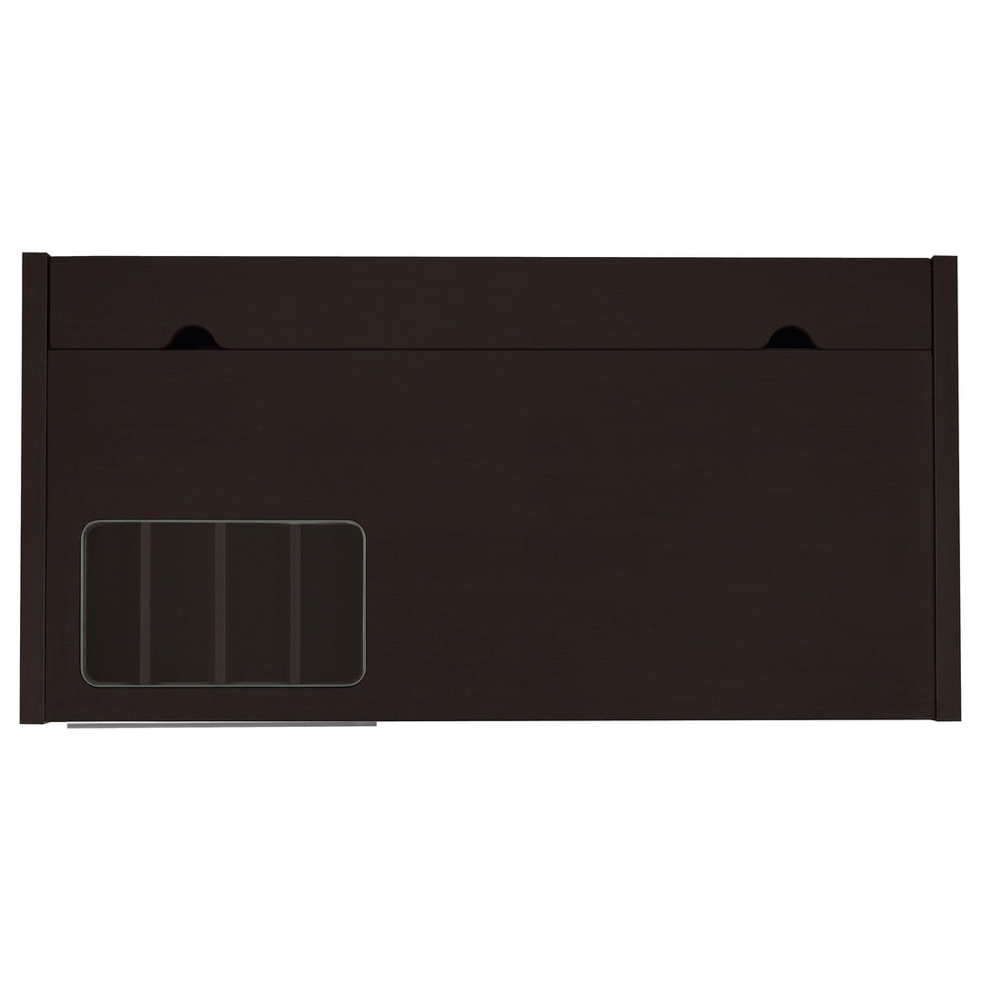 Coaster Furniture 800702 Halston 47-inch 2-drawer Office Desk with Cabinet Cappuccino