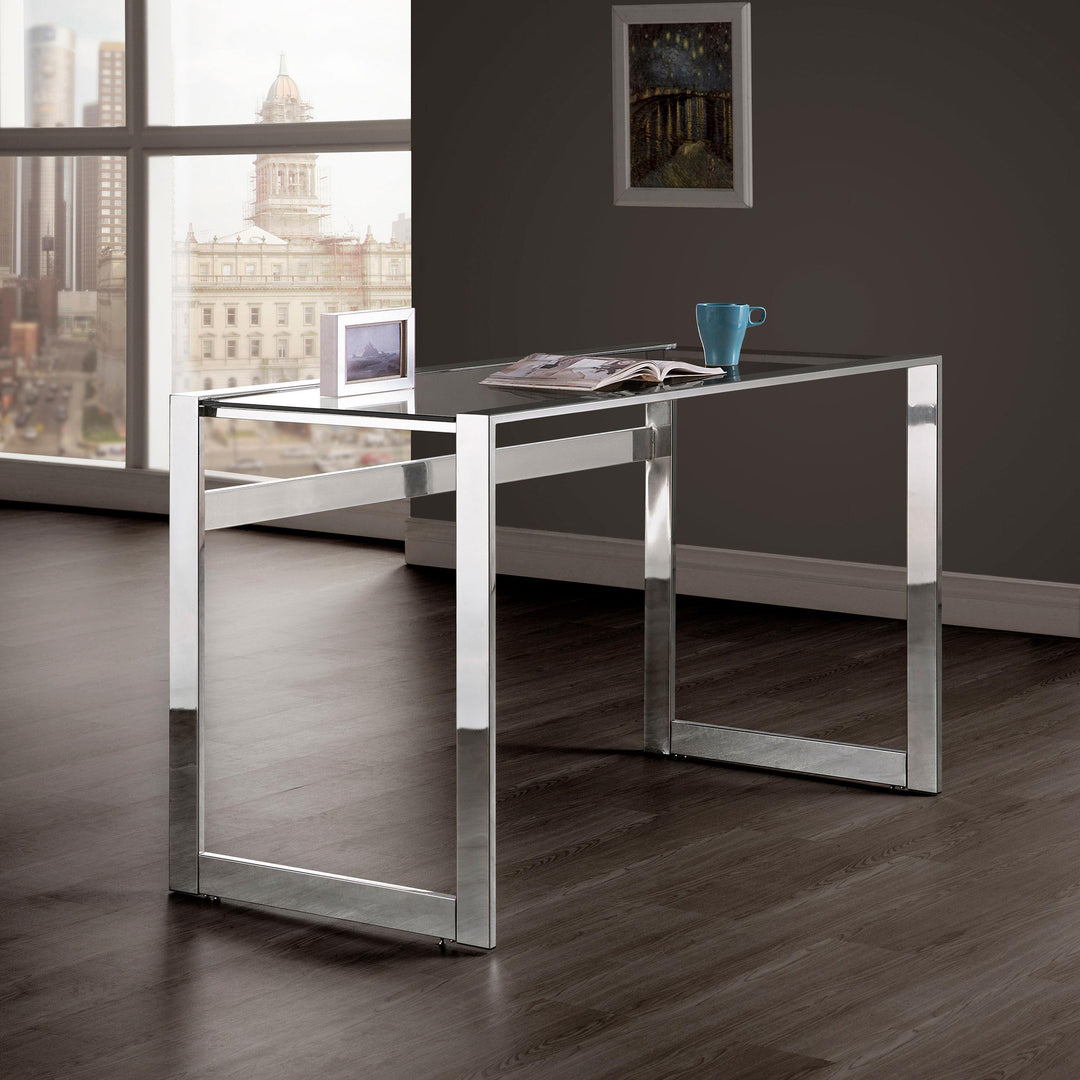 Coaster Furniture 800746 Hartford 47-inch Glass Top Writing Desk Chrome