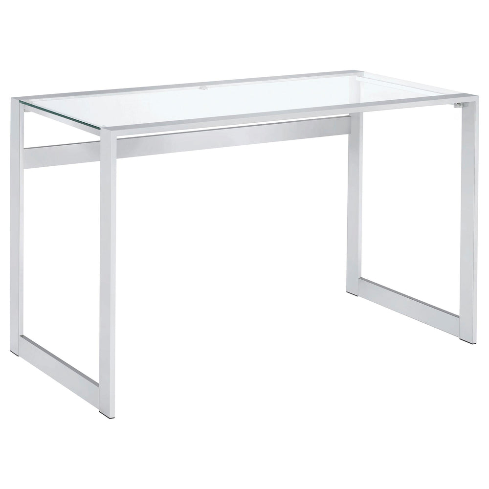 Coaster Furniture 800746 Hartford 47-inch Glass Top Writing Desk Chrome