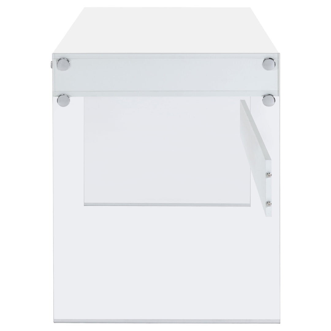 Coaster Furniture 800829 Dobrev 48-inch 2-drawer Writing Desk White High Gloss
