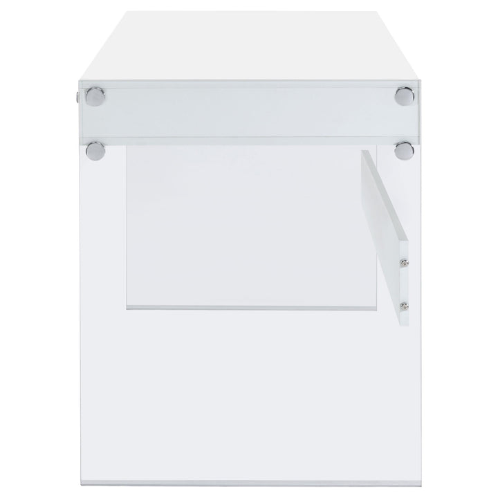 Coaster Furniture 800829 Dobrev 48-inch 2-drawer Writing Desk White High Gloss