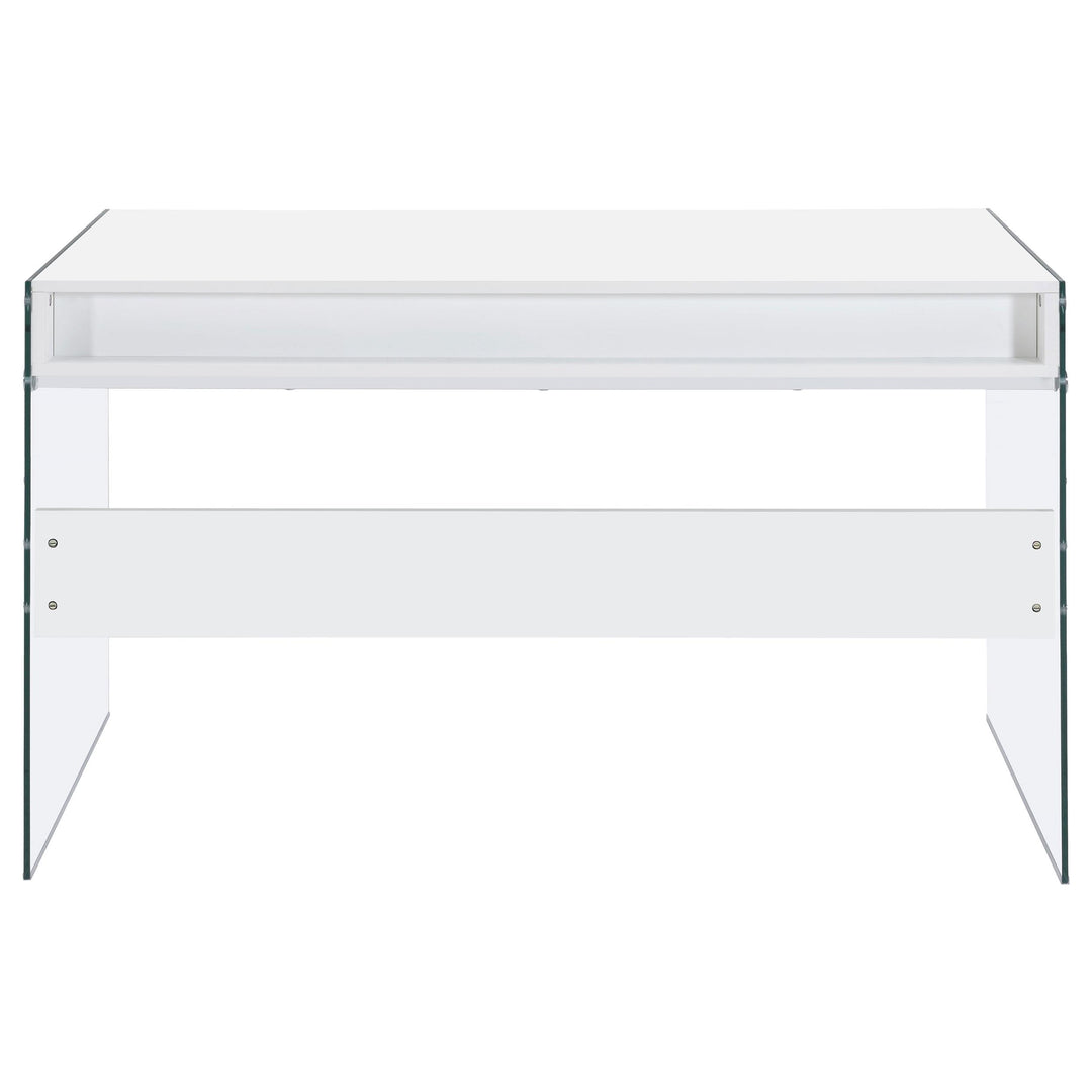 Coaster Furniture 800829 Dobrev 48-inch 2-drawer Writing Desk White High Gloss