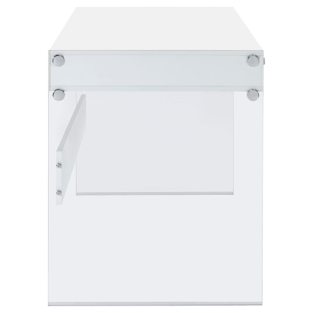 Coaster Furniture 800829 Dobrev 48-inch 2-drawer Writing Desk White High Gloss