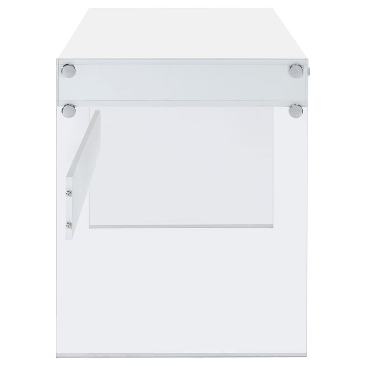 Coaster Furniture 800829 Dobrev 48-inch 2-drawer Writing Desk White High Gloss