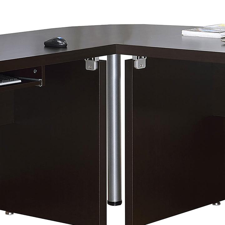 Coaster Furniture 800891L Skylar 83-inch L-Shaped Office Computer Desk Cappuccino