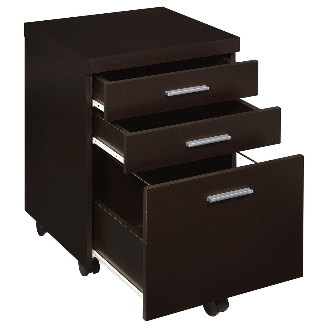 Coaster Furniture 800894 Skylar 3-drawer Home Office Mobile File Cabinet Cappuccino