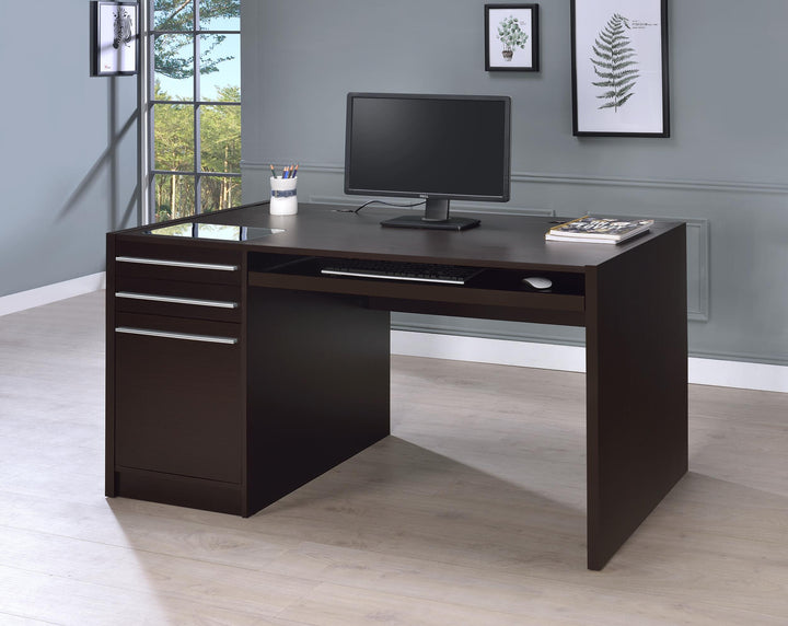 Coaster Furniture 800982 Halston 60-inch 3-drawer Office Computer Desk Cappuccino