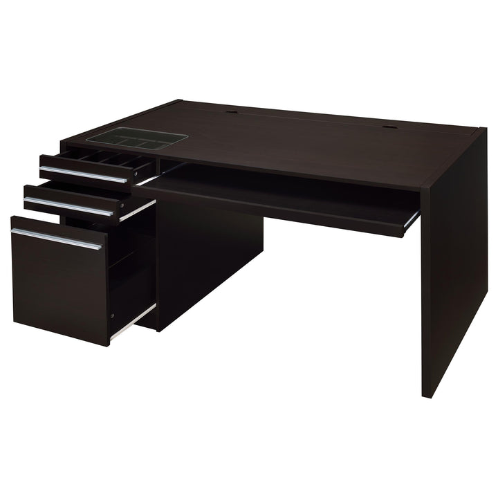 Coaster Furniture 800982 Halston 60-inch 3-drawer Office Computer Desk Cappuccino