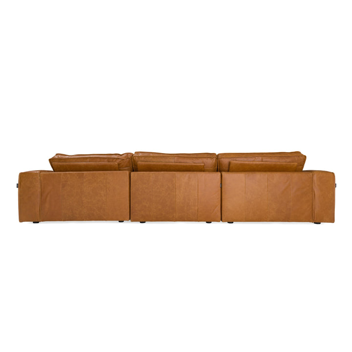 Cambria - Modern RAF Cognac Leather Sectional Sofa