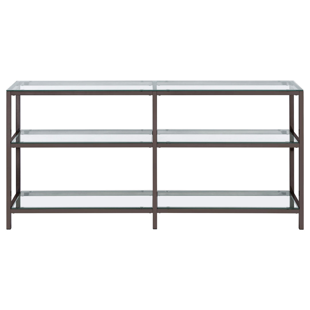 Coaster Furniture 801018 Kate 55-inch 2-shelf Console Bookcases Black Nickel