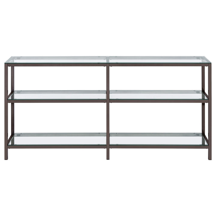 Coaster Furniture 801018 Kate 55-inch 2-shelf Console Bookcases Black Nickel