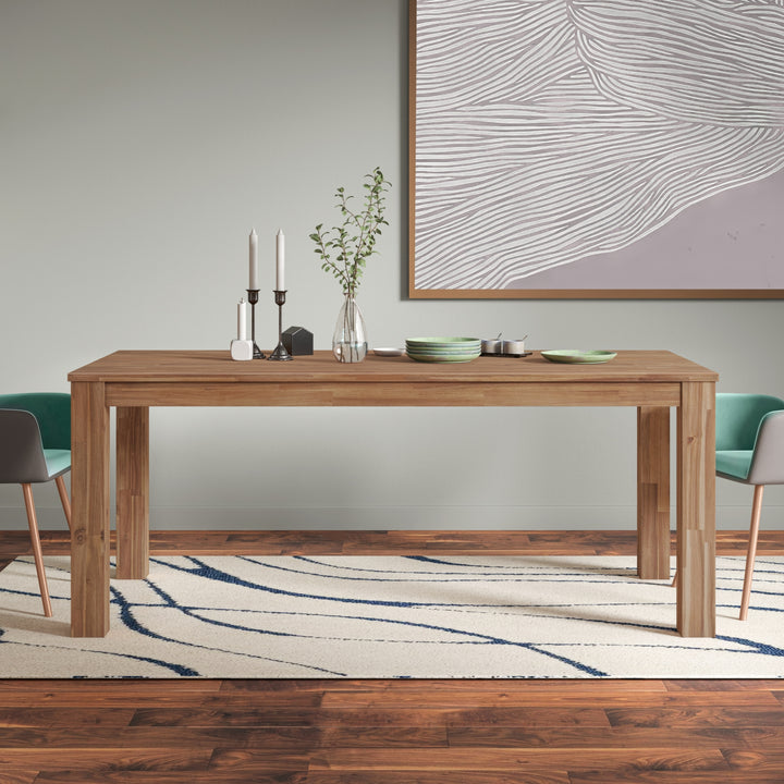 Bedford 75" Rectangular Dining Table Square Legs - Brushed Brown