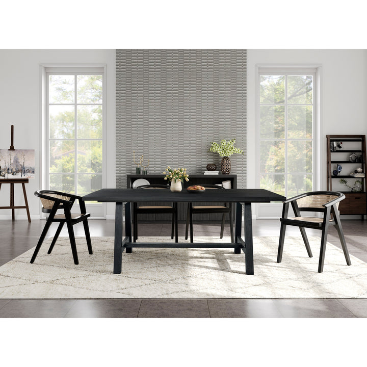 Bedford 79" Rectangular Dining Table A-Base - Brushed Black - view 3