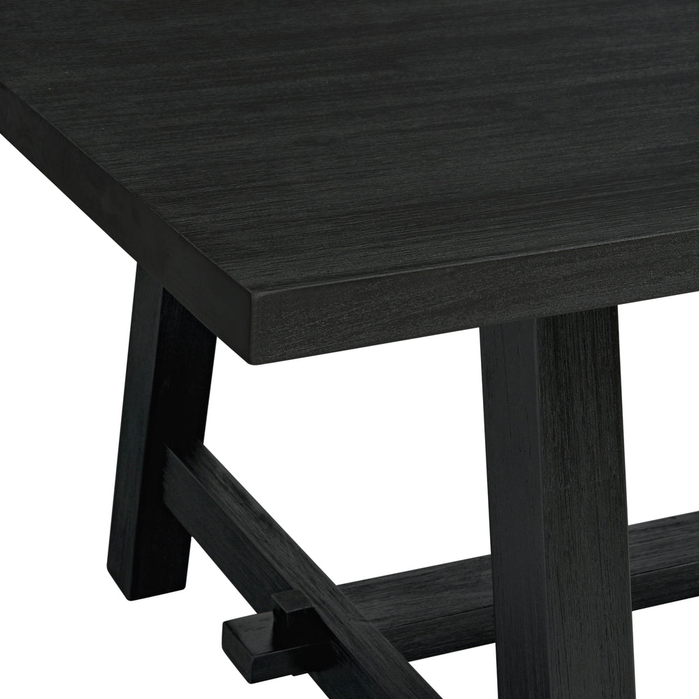 Bedford 79" Rectangular Dining Table A-Base - Brushed Black - view 8