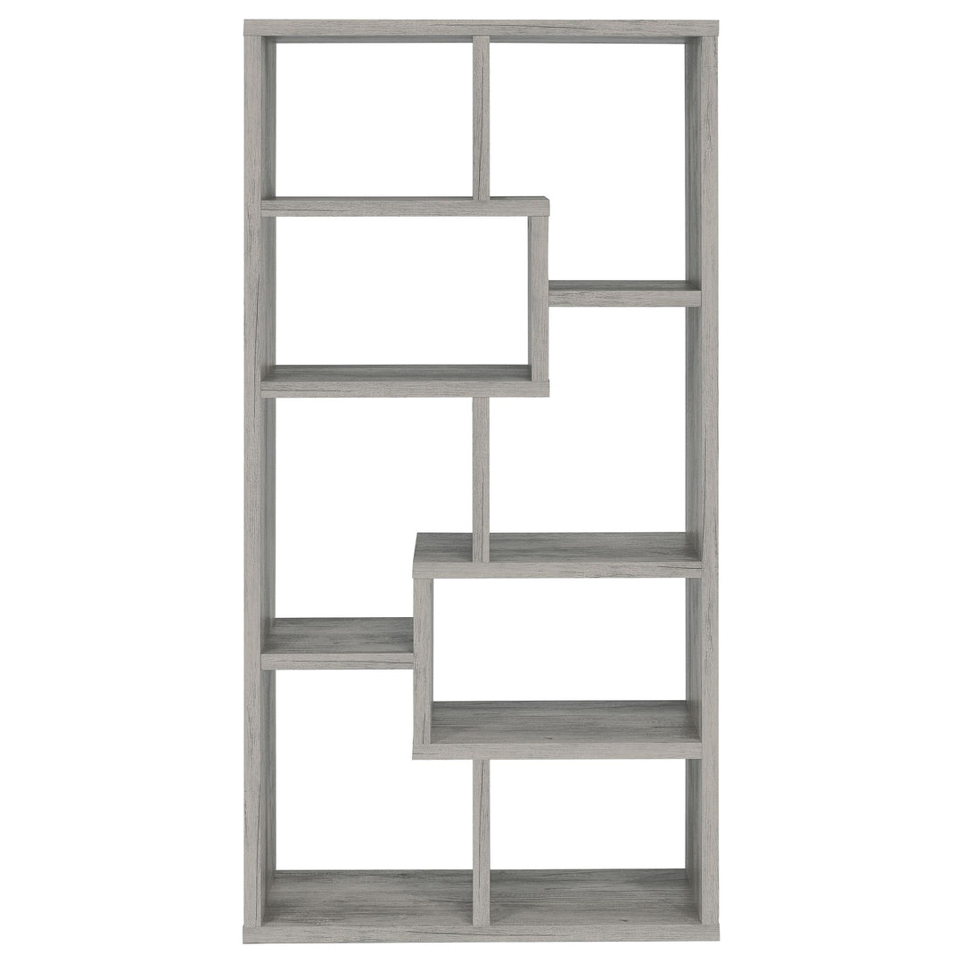 Coaster Furniture 801137 Theo 71-inch 7-shelf Bookshelf Grey Driftwood