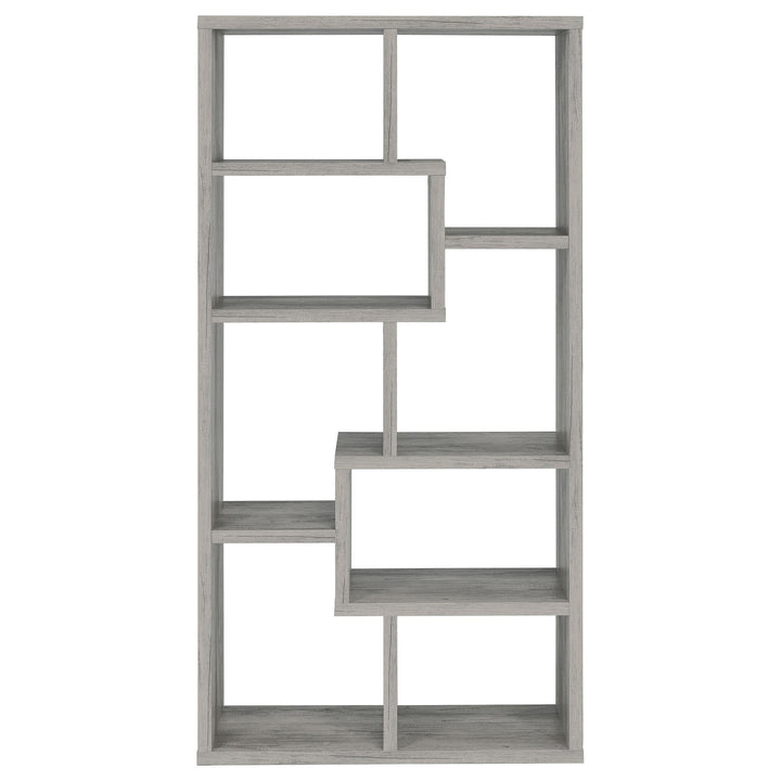 Coaster Furniture 801137 Theo 71-inch 7-shelf Bookshelf Grey Driftwood