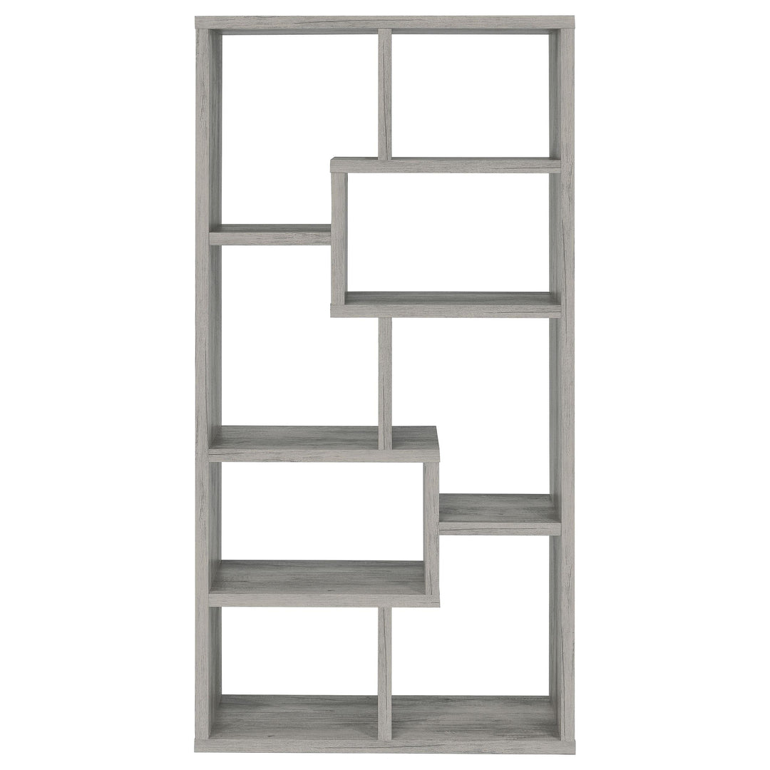 Coaster Furniture 801137 Theo 71-inch 7-shelf Bookshelf Grey Driftwood