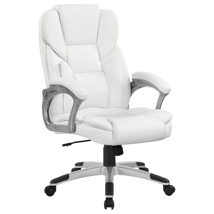 Coaster Furniture 801140 Kaffir Upholstered Adjustable Home Office Desk Chair White