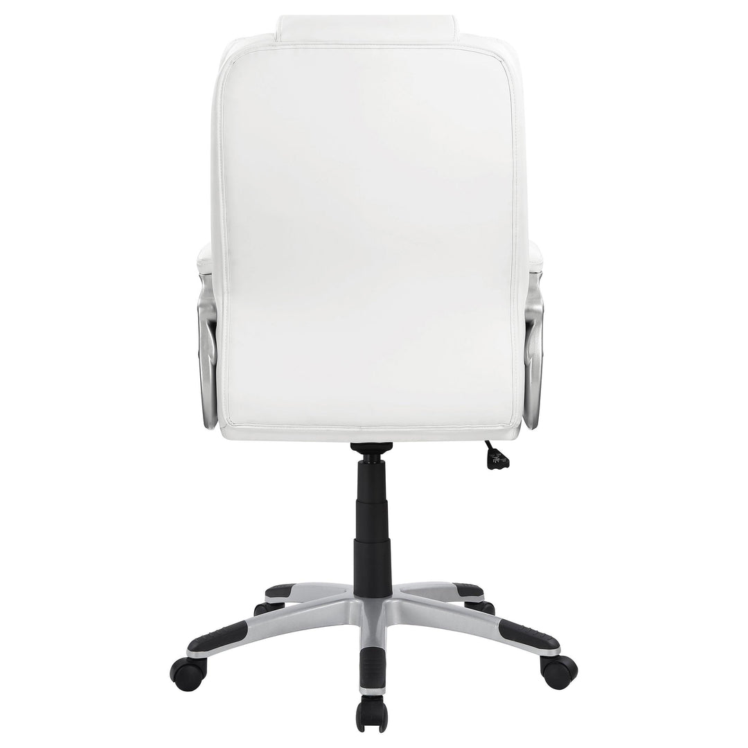 Coaster Furniture 801140 Kaffir Upholstered Adjustable Home Office Desk Chair White