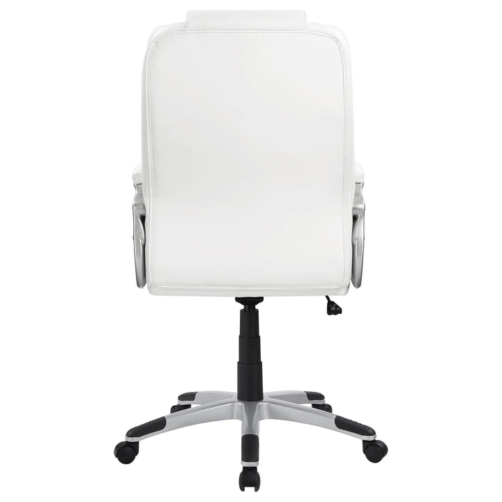 Coaster Furniture 801140 Kaffir Upholstered Adjustable Home Office Desk Chair White